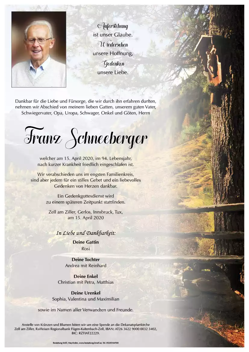 Parte von Franz Schneeberger